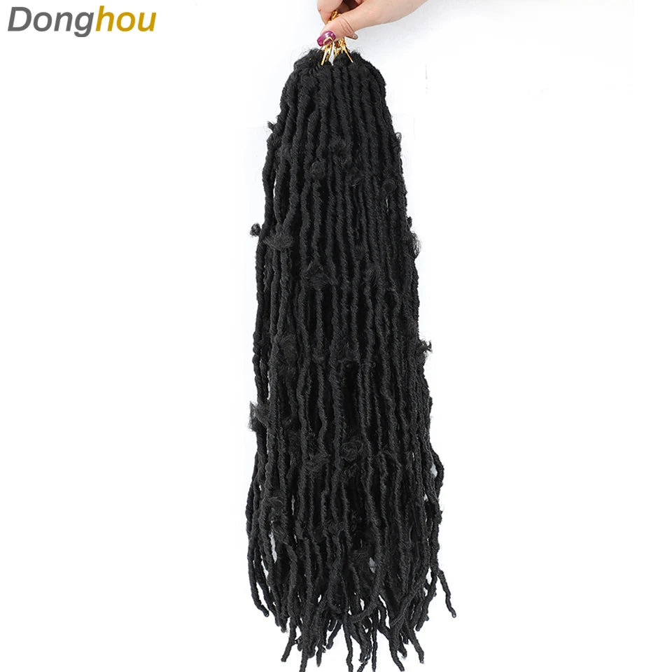 18 24 36 Inch Butterfly Faux Locs Crochet Hair Synthetic Meche Butterfly Locks Crochet Braid Distressed Soft Locs Crochet Hair