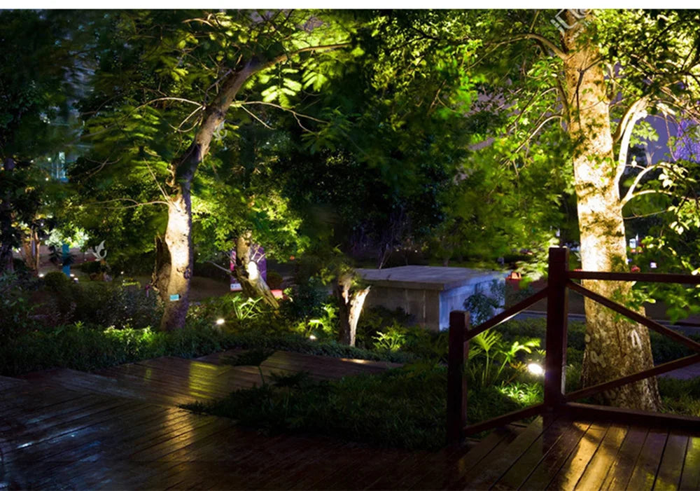 LED Lawn Light Lamp RGB Waterproof Spotlight Green Yellow Courtyard Landscape Illuminated Trees Lights Ground Mounted Floodlight