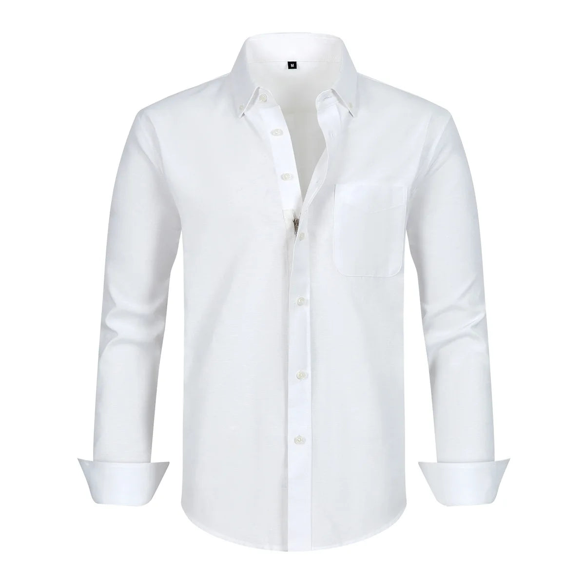 2024 Men Long Sleeve Shirts Spring Autumn Slim Lapel Neck Button Casual Adult Daily Office Men Tops Business Shirt