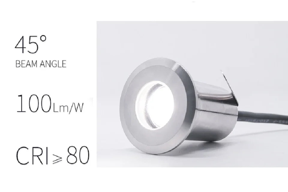 etrnLED Garden Floor Lamp Outdoor Terrace Lights Waterproof IP68 Recessed Mini Ground Spots 12V 24V RGB Landscape Lighting 2W