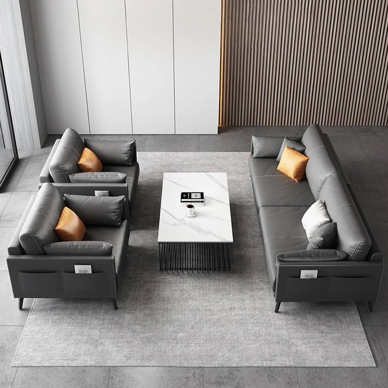 OSF104 Modern Executive Office Reception Sofa PU Leather Set for Hotel School Hospital-for Waiting Rooms