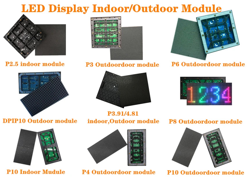 LED Display Screen Outdoor Module P10 Full Color RGB 3IN1 SMD3535 1/4S Scan 320x160mm 32x16Pixel Fixed Matrix Sign