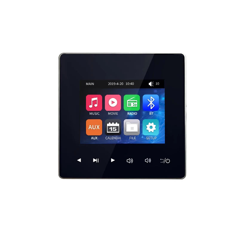 Mini Blue Tooth Wall Amplifier Smart Home Audio  4*20W Stereo Sound Music Panel PA System Loudspeaker Ceiling Speaker Kits