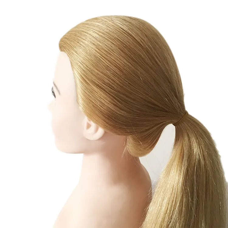 Hair Training Head 100% Human Hair Training Doll Head Asian Mannequin HeadFemale Human Hair