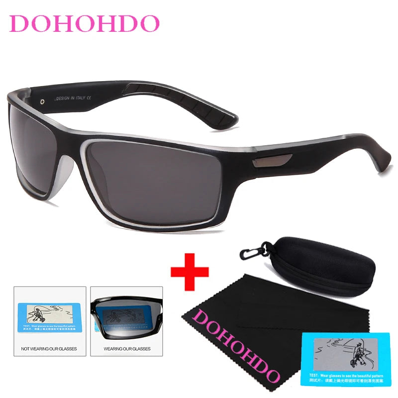 DOHOHDO New Luxury Polarized Sunglasses Men Car Driving Anti-Glare Sun Glasses For Male Colorful Film Series UV400 Gafas De Sol