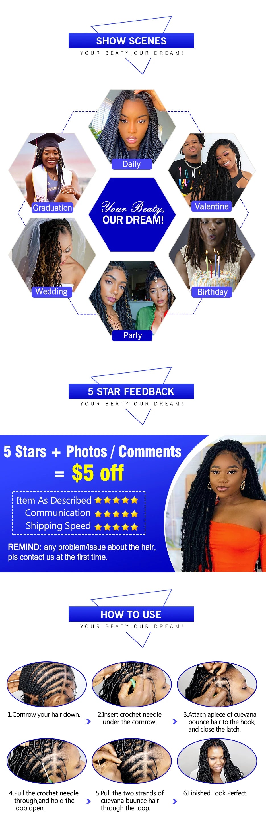 TOMO Synthetic Crochet Hair Box Braids 22Roots Colored Braiding Hair Extensions 24Inch Rainbow Ombre Crochet Braids Pink Red