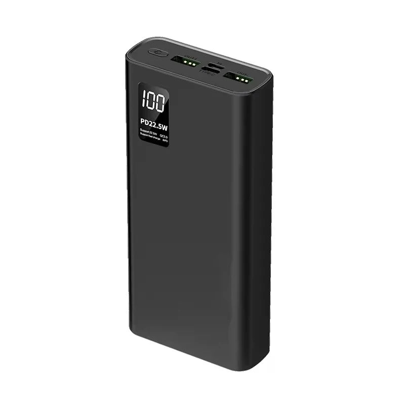Ultra Slim 20000mAh Li-Polymer Battery Power Bank LED Display Fast Charging Dual USB Output Portable Power Bank Batterie Externe