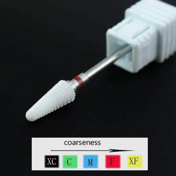 Ceramic Nail Drill Bit Milling Cutter for Electric Manicure Drill Bits Flame Corn Files for Pedicure Machine Polish Accessory