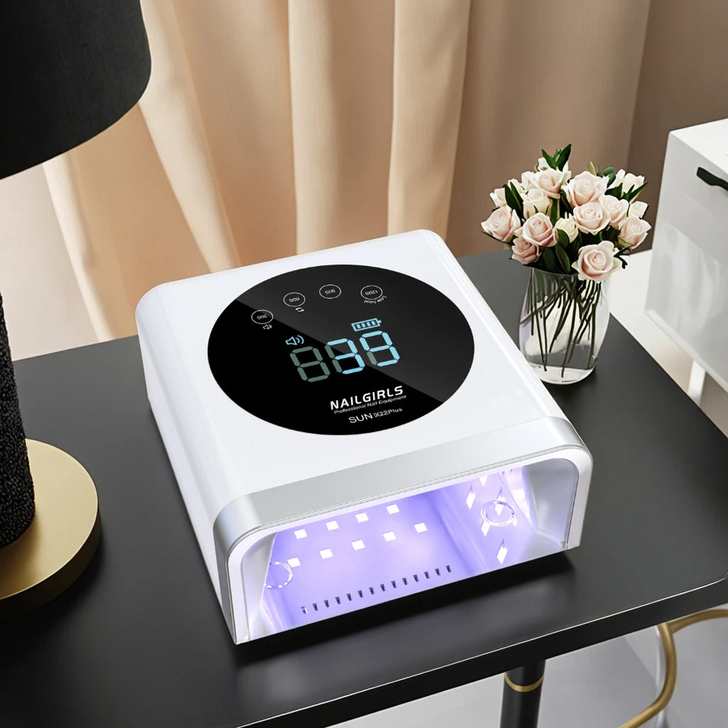 Wholesale OEM ODM Dual LED UV Nail Curing Lamp Gel Polish Nail Dryer Mental Tray Manicure Pedicure Nail Salon Machine