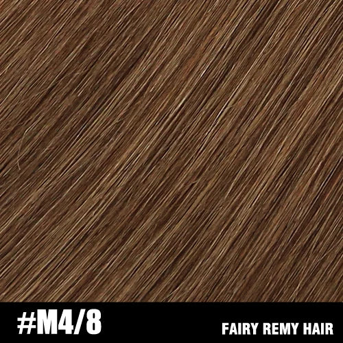 Fairy Remy Hair 20-22" Remy Keratin Flat Tip Human Hair Extensions Straight Capsules Natural Pre Bonded Hair 0.8g/Strand