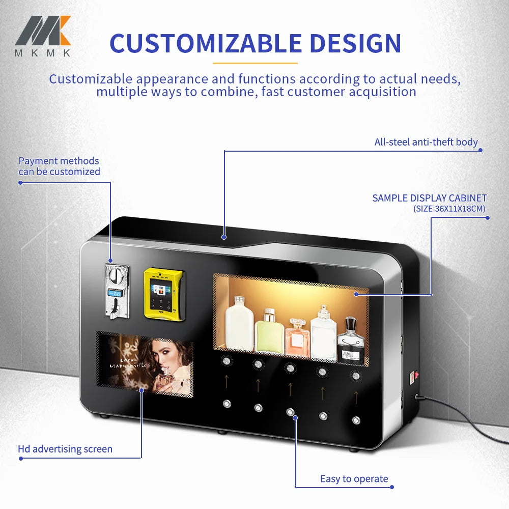 MAKMIK 2026 NEW Flower Series Ideal for Metro Stations Featuring Durable Floral Styles Ultra-thin Perfume Vending Machine