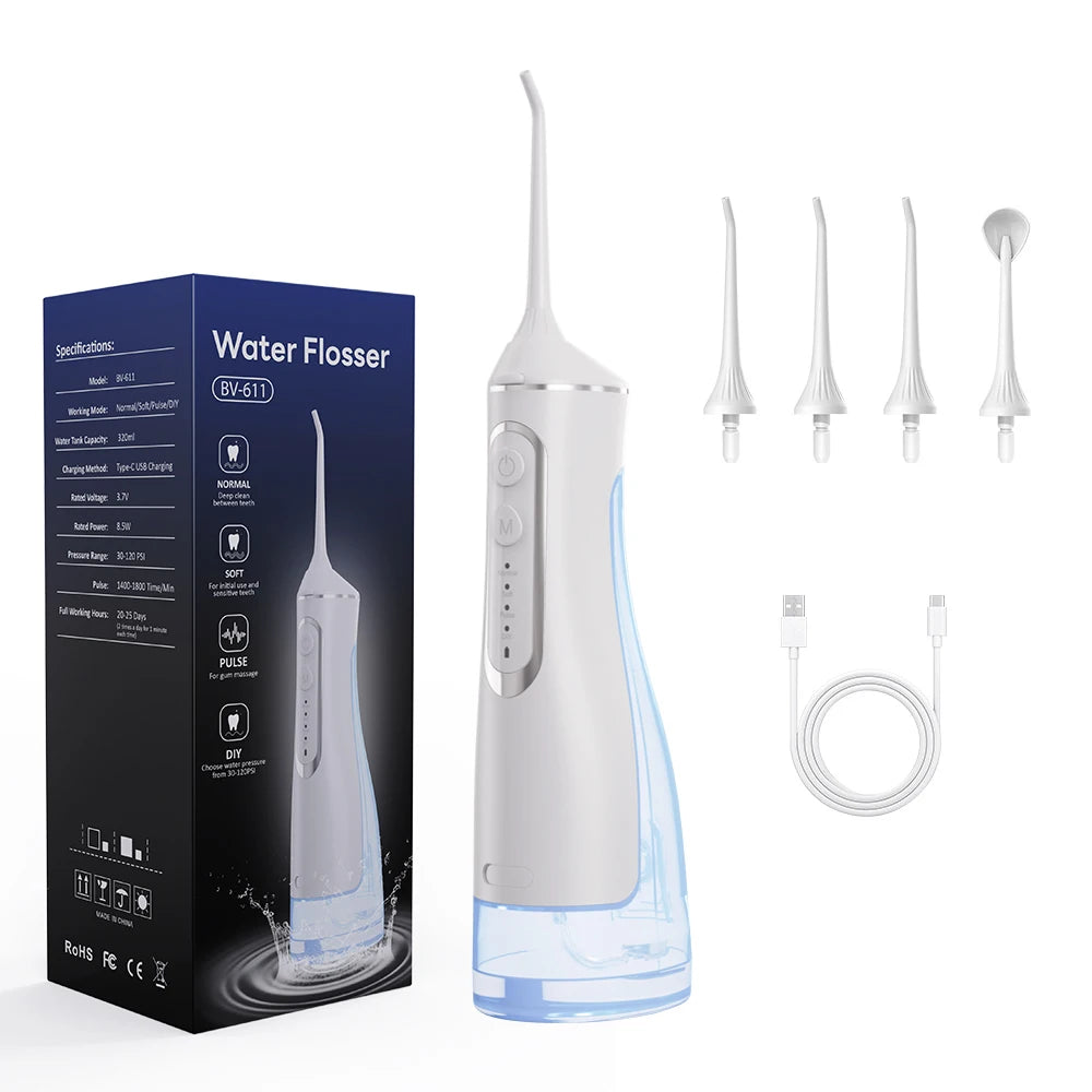 Portable Cordless Oral Irrigator  Teeth Cleaning Water Flosser Electric Flosser