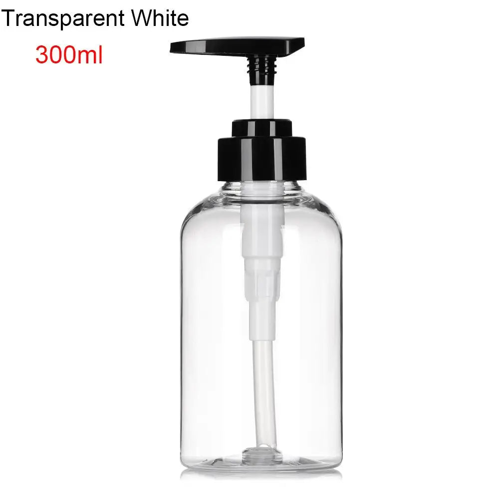 300/500ml Refillable Clear Empty Bottle Soap Dispenser Shower Gel Shampoo Dispenser Bottles Press Pump Lotion Bottle Reusable