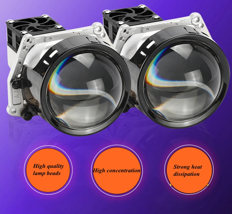 High quality far and near LED bifocal lens laser car headlight upgrade Hai 5 dual lamp cup smart quick start