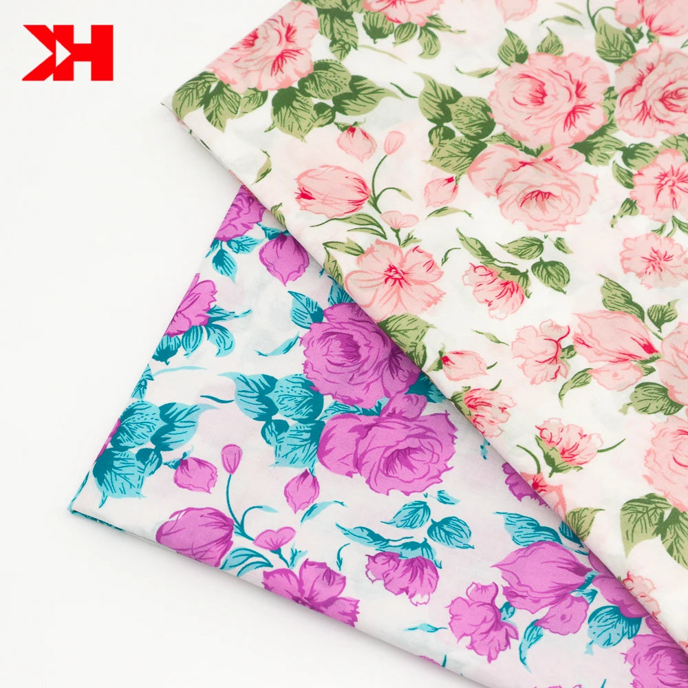 Kahn Hot Selling Small Flower Cotton Cotton Custom Print Lawn Fabric