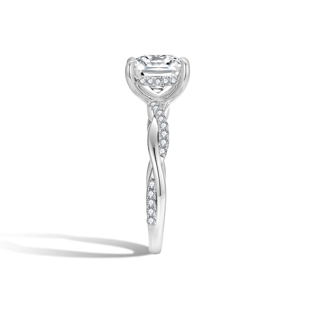 Ruizuan Gold Plated Fine Jewelry for Women Claw Setting 2 Carat Thin Rings GRA Certified Wholesale Dropshipping Suppliers