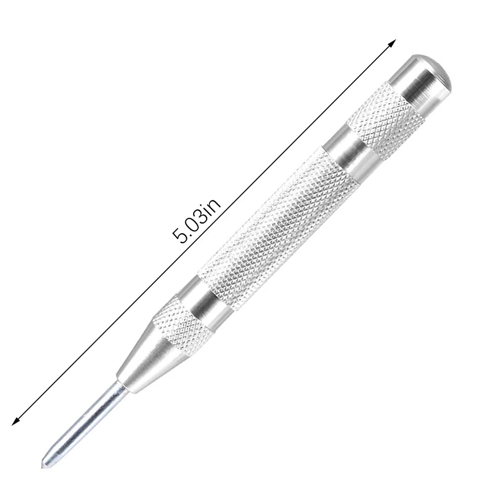 5 inch Automatic Center Punch Spring Loaded Marking Starting Holes Tool Wood Press Dent Marker Woodwork Tool Hole Drill Bits New