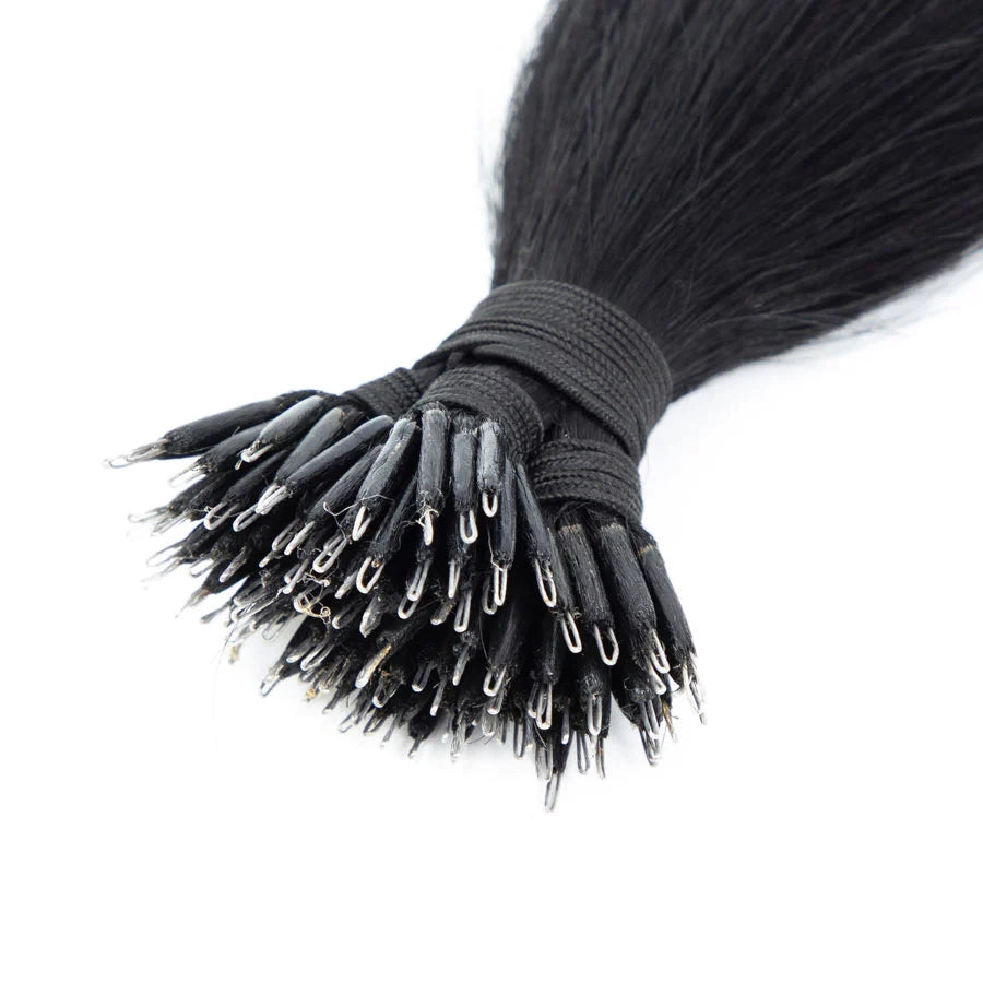 100% Virgin Human Hair Extensions Light Color Cuticle Keratin Bonded Nano Ring Tip Wholesale From Vietnam