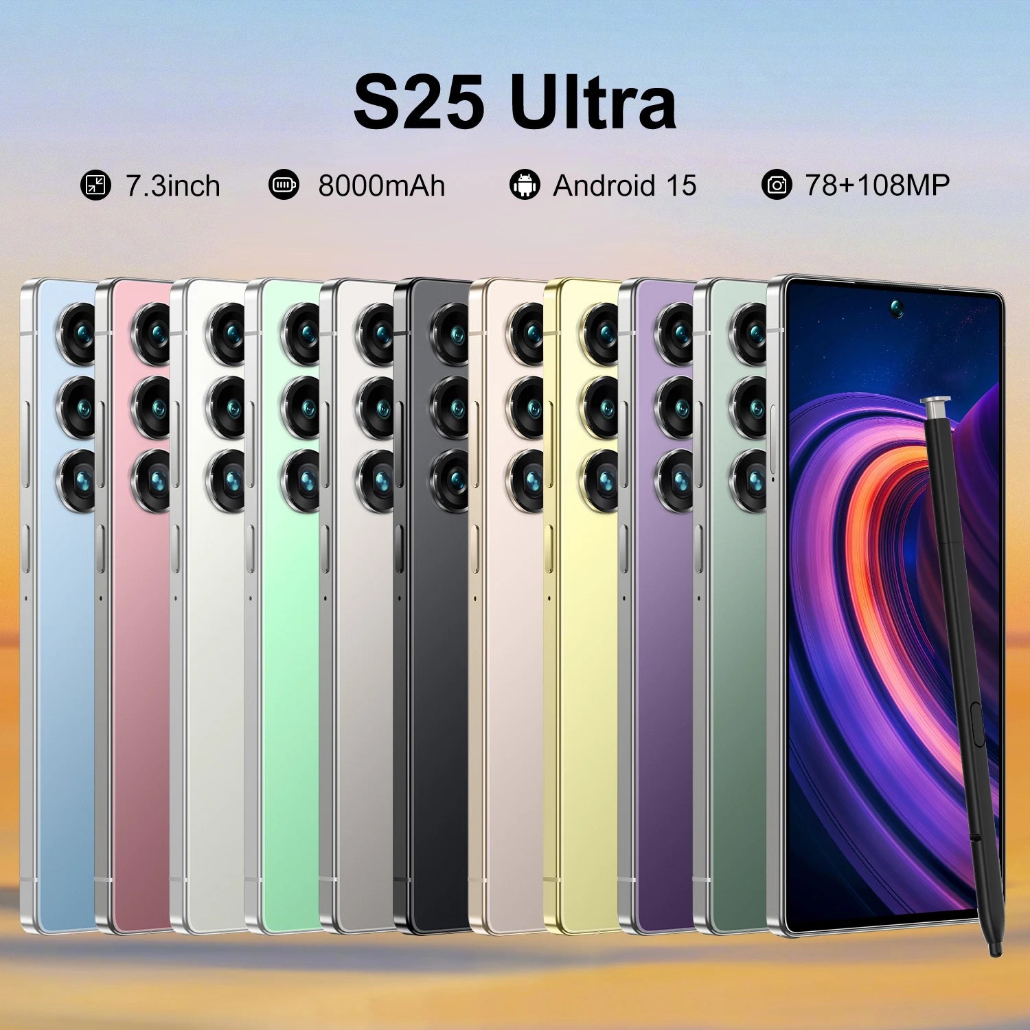 Real High Quality New S25 Ultra Smartphone 7.3 Inch Full Screen 22+1TB Android 15 S25 Ultra 5G Gaming Android Mobile Phones