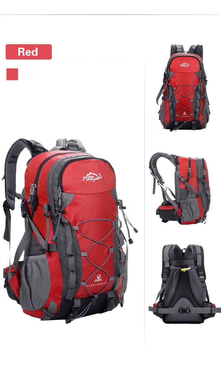 40L Outdoor Climbing Mountaineering Backpack Waterproof Functional Men Women Sports Bag Hiking Traveling Bag