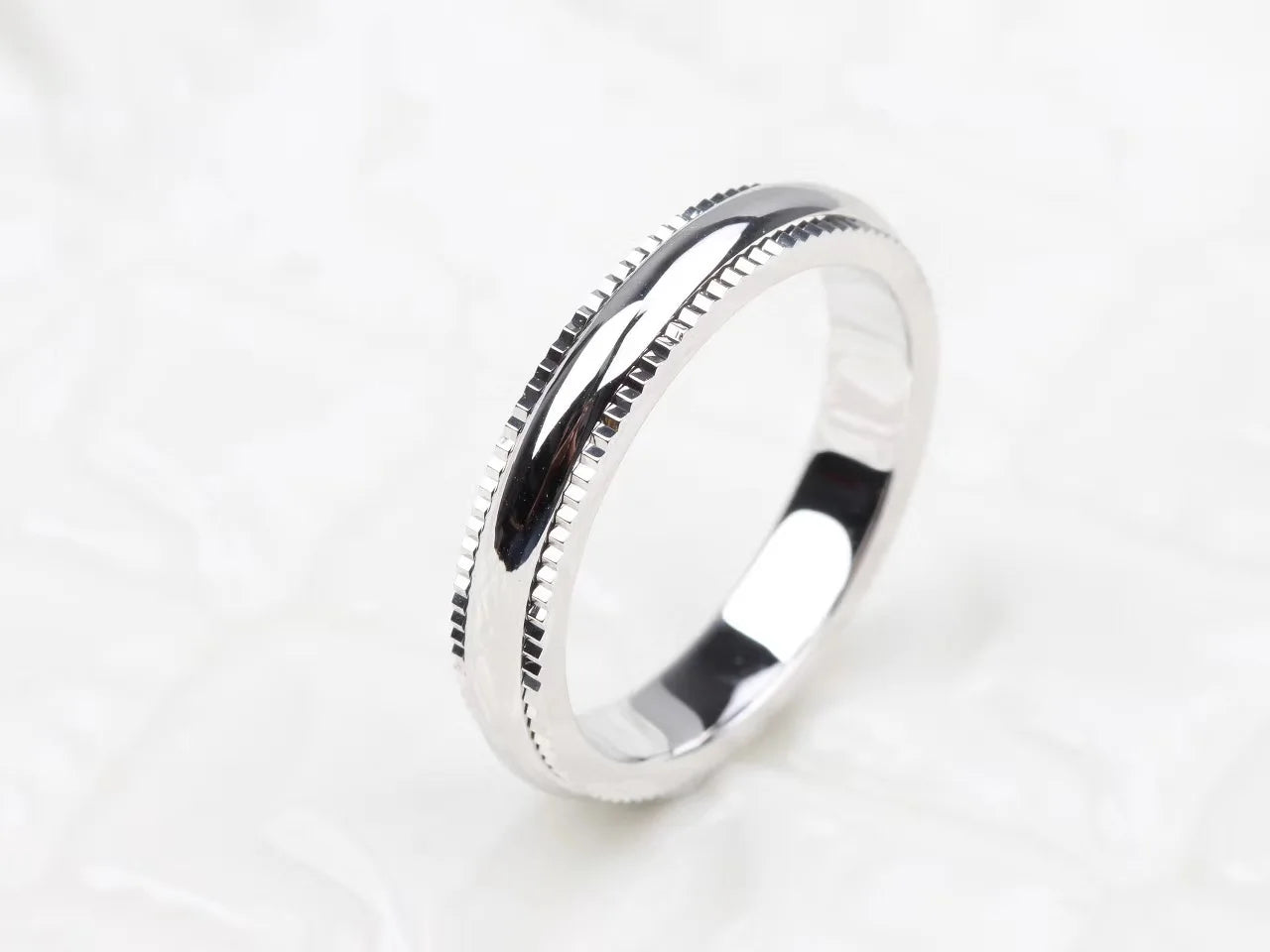 Jingzhanyi Jewelry Factory's Customizable K Gold Wedding Ring PT950 Bead-Shaped Platinum Male Ring Diamond Rings