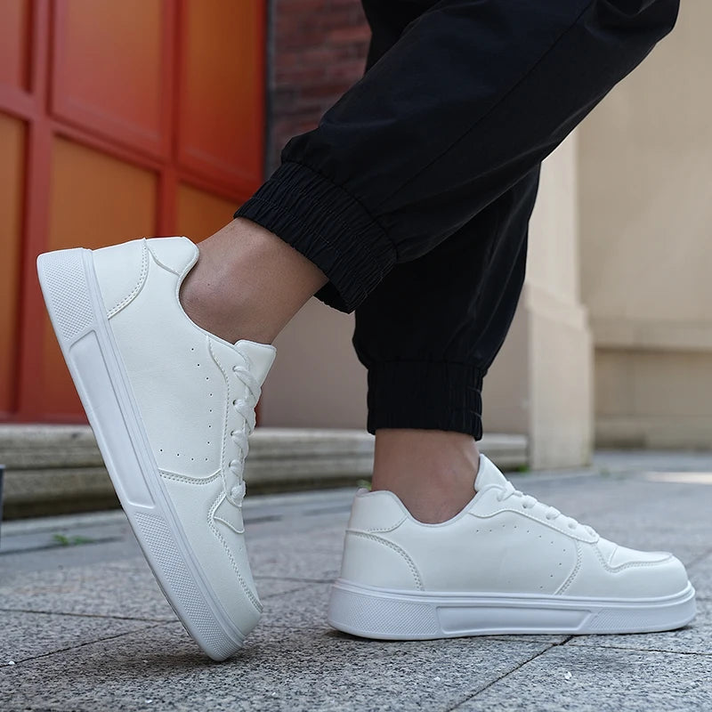 High Quality Casual Shoes Lace up Lightweight Comfortable Breathable Couple's Board White Men's Women's Walking Sneakers