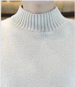 2023 Hot Sale Autumn and Winter Men's Casual Solid Color Long Sleeve Sweater Pullover O- Neck High Collar Knitted Men's  Sweater