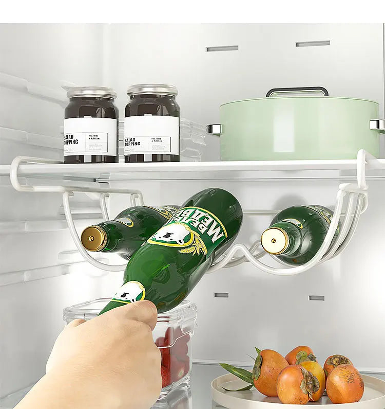 Multipurpose Iron Refrigerator Hanging Storage Rack Kitchen Daily Goods Beer Bottle Organizer Household Storage Holder