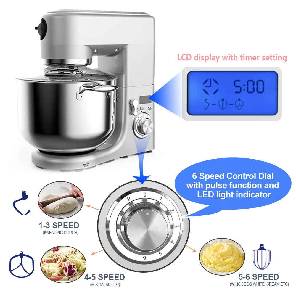 Big Capacity 10L 1500W Powerful Cooking Appliances Cake Bread Dough Mixer Planetary Electric Home Kitchen Appliance Food Mixer