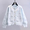 Boutique Wholesale 2026  New Fashion Nail Bead Knitted Cardigan Long Sleeved Sweet Women's Sweater