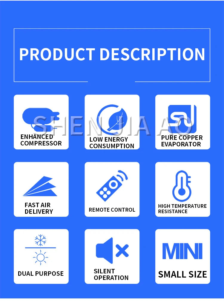 HHR-10 110V Protable Air Conditioning Free Installation Household Dormitory Mosquito Net Air Conditioner Refrigeration