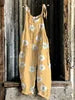 S-3XL Summer Women's New Sweet Small Fresh Print Retro Wide Leg Jumpsuit Printed Floral Cami Jumpsuit