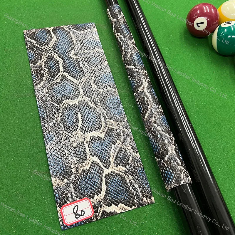 Genuine Cow Skin Pool Billiards Cue Grips Non-Slip Protective Sleeve Wrap with Different Print Pattern Genuine Leather Club Wrap