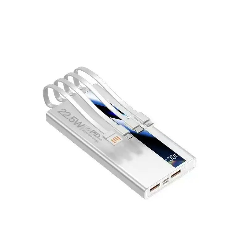 OEM Custom Logo 22.5W Super Quick Charge 20000mAh PVC Material Ultra Slim Portable Power Bank with Micro USB Output