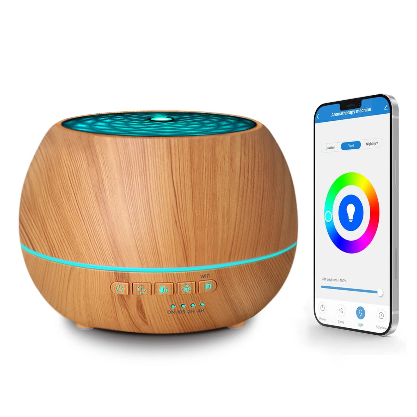 Smart Alexa 500ML Electric Essential Oil Aromatherapy Ultrasonic 36dB Low Noise App-Controlled Wifi Aroma Diffuser Home Office