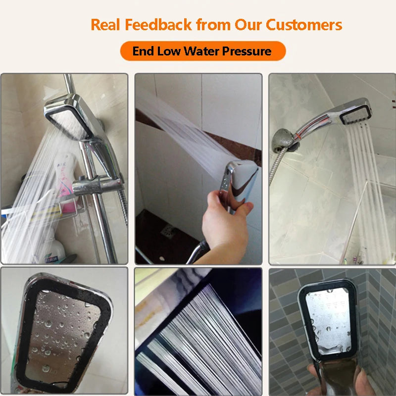 Zhang Ji New Thick high pressure 300 Holes Shower Head Upgraded Nozzle saving water Handheld showerhead Durable high quality