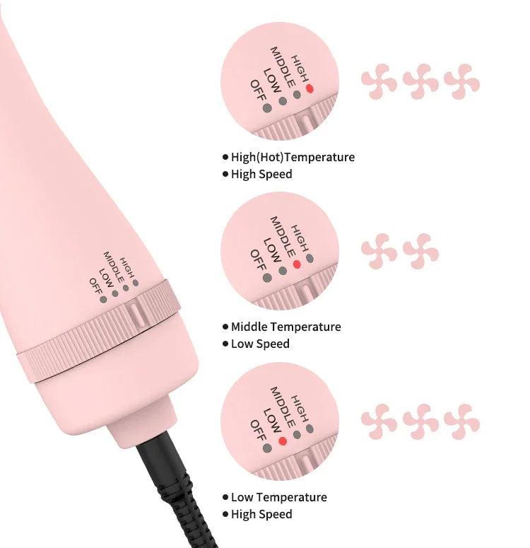 One Step Hair Dryer and Styler Hot Air Comb Hair Dryer With Comb