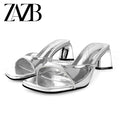 ZAZB Brand Custom Leather High Heels Shoes for Women Sandals Luxury slippers Wedding Bride Ladies and Chaussures Pour Femmes