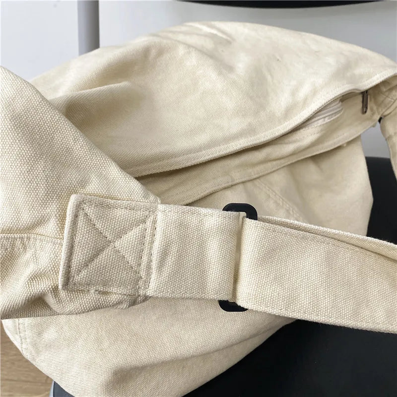 HOCODO New Bags for Women 2022 Canvas Shoulder Bag Fashion Large Capacity Handbags Female Casual Travel Bags Soft Crossbody Bags