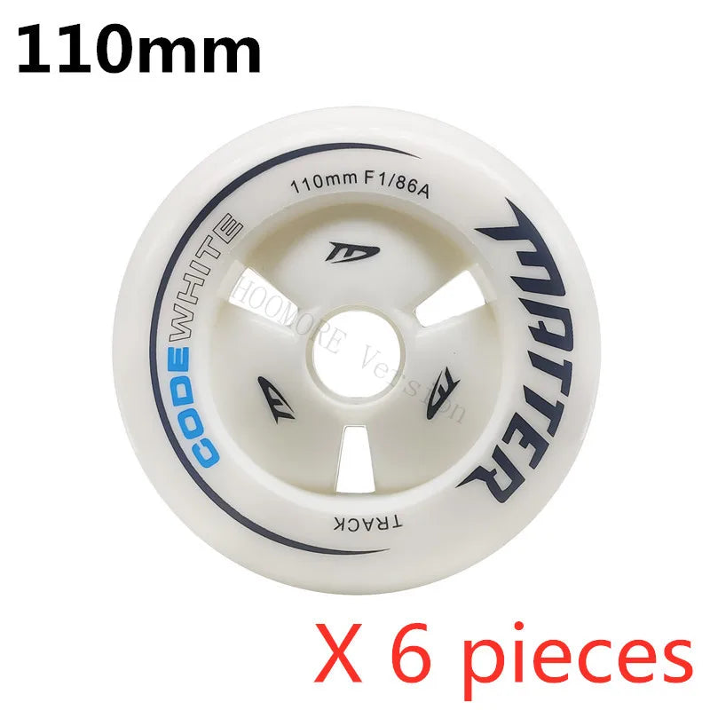 CODE White Matter G13 Marathon Speed Inline Skates Wheel 90mm 100mm 110mm High elastic Matter Gi3 Race Skating Wheels F1 86A 6/8