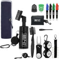 Golf-EZ 6-in-1 Golf Essentials Kit with Towel Brush Alignment Tool Divot Repair Tool & Golf Ball