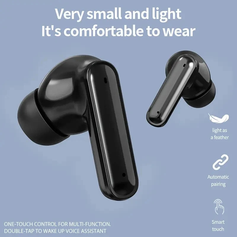 Type-C Fast Charging Wireless Earphones with Digital Display 20 Hours Battery Life IPX-6 Waterproof Hi-Fi Sound Touch Control