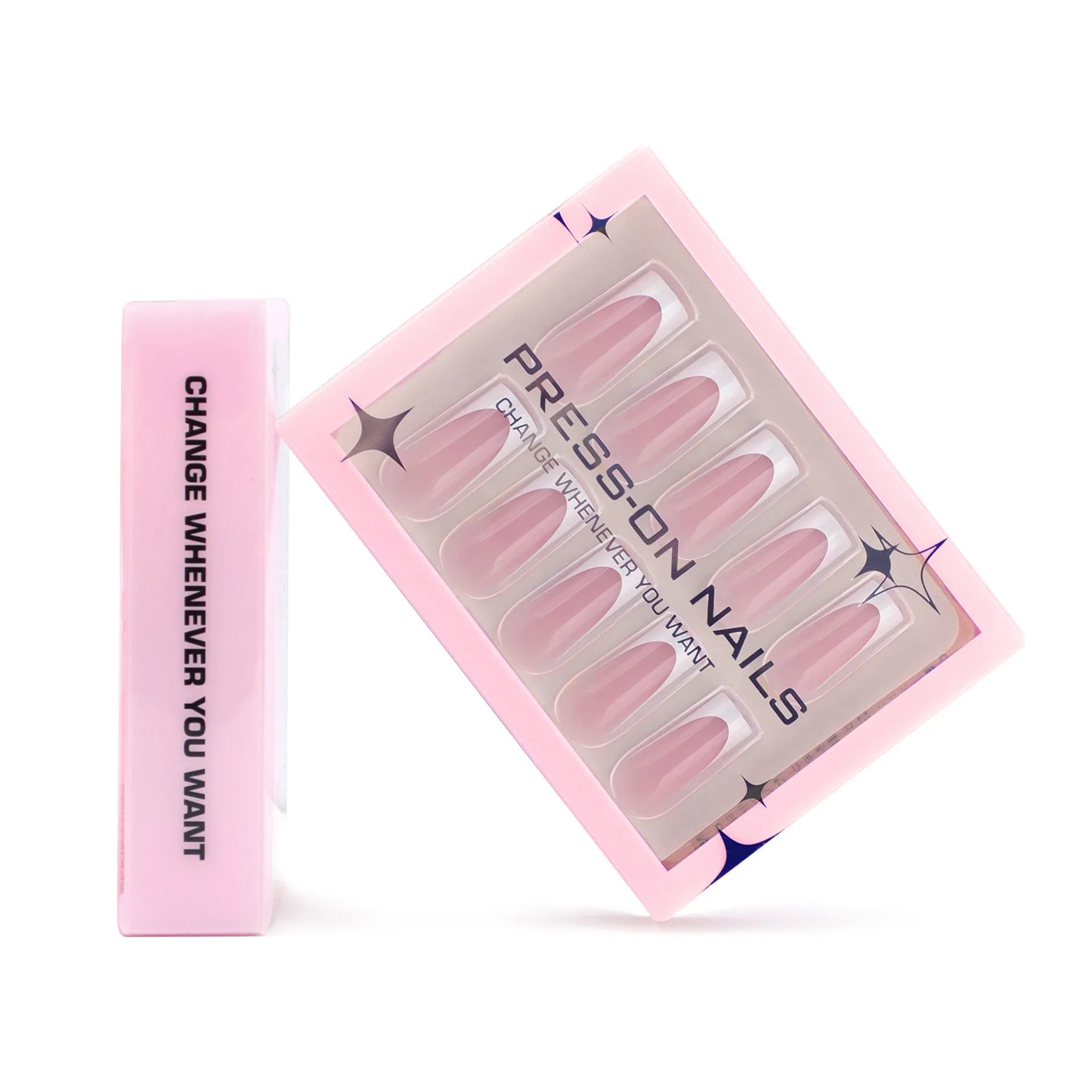 30 Pcs French Minimalist High-end Feel Square Shape Acrylic Press on Nails Customize False Nails GD28