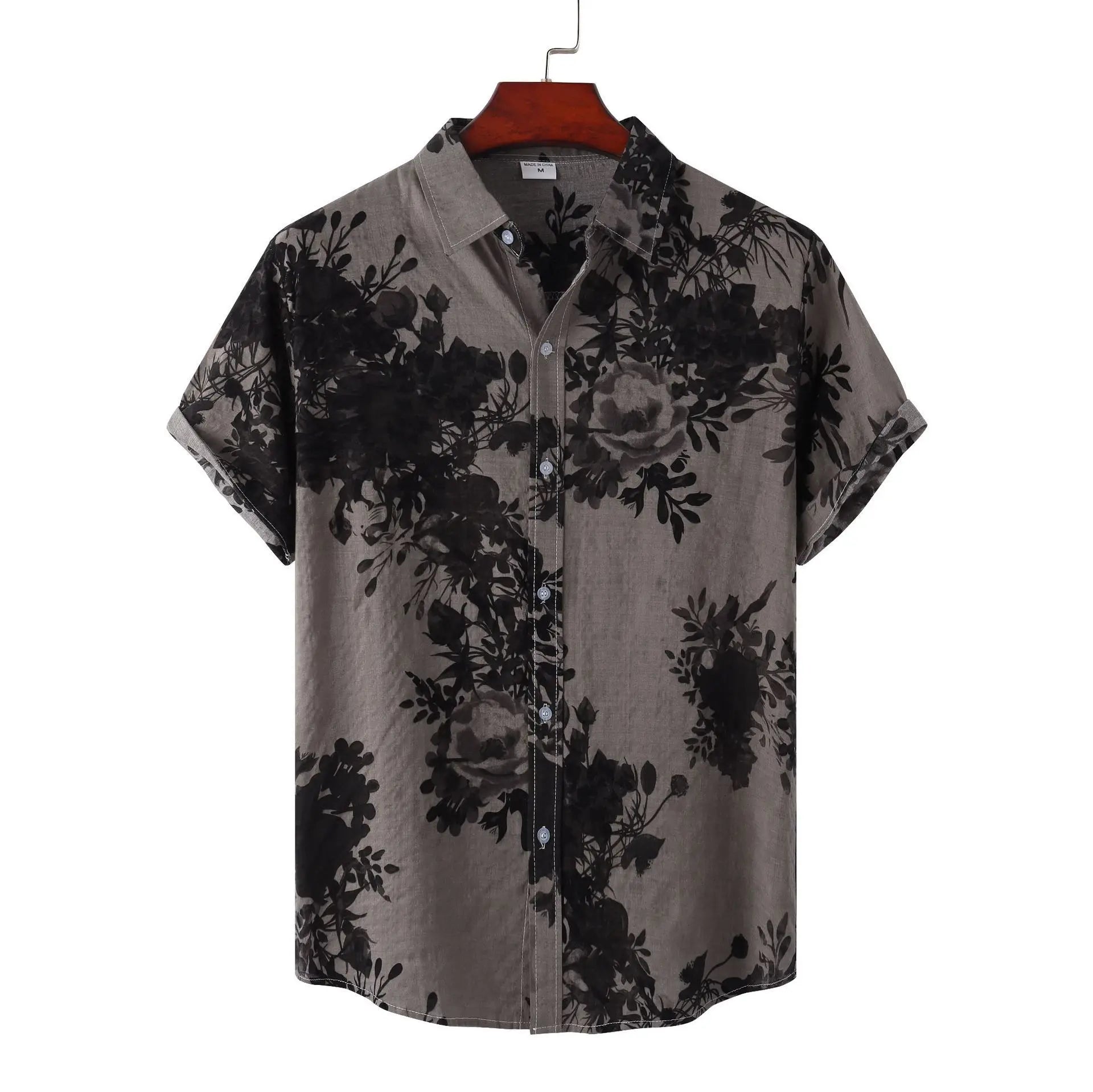 2025 Wholesale Men's Hawaiian Shirt - Summer Short Sleeve Casual (Trendy Floral Printed Shirt, Beach Shirt for Men)