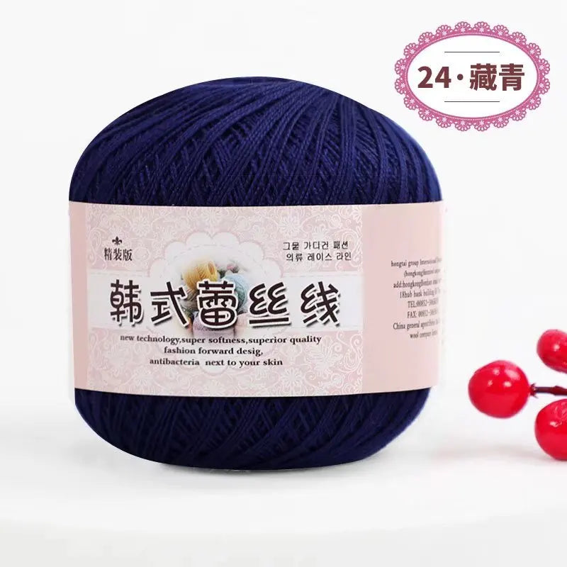 Korean Handmade Knitted Sweater Coaster Jacket DIY Baby Pure Cotton Yarn Carded Dyed Anti-Pilling