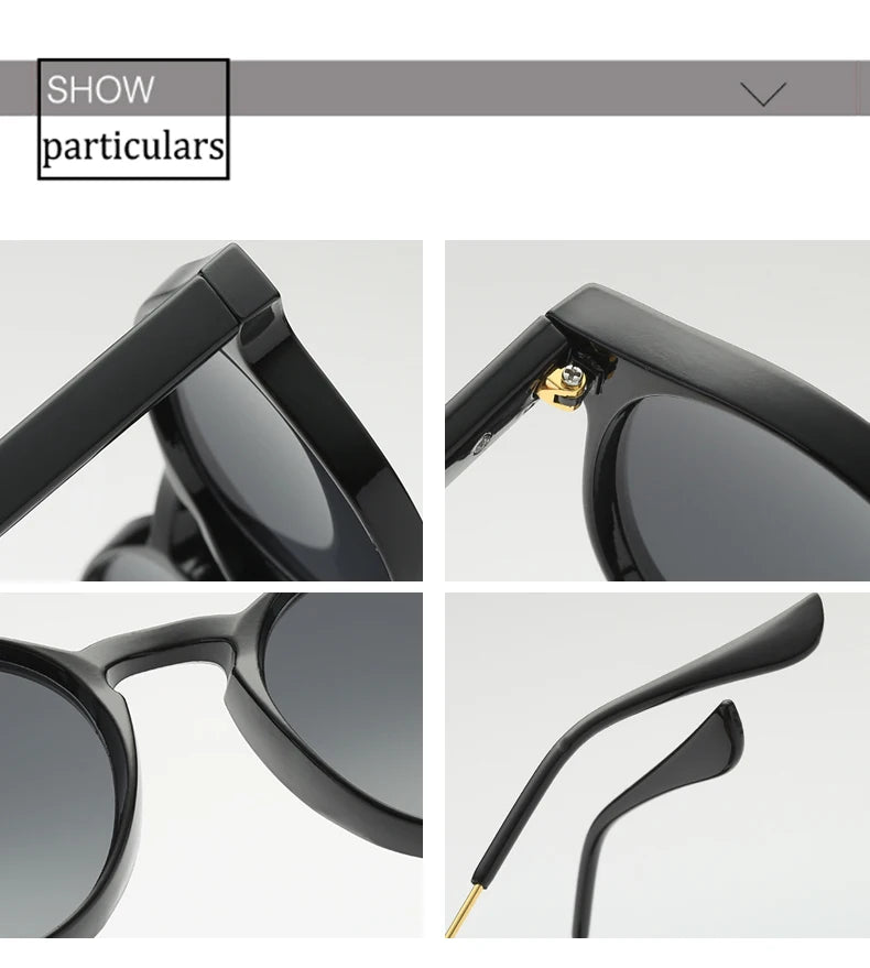 Retro Round Sunglasses Women Men Brand Design Transparent Female Sun Glasses Men Oculos De Sol Feminino Lunette Soleil UV400