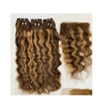 Loose Wave Natural & Water Wave Indian Human Hair Bundles with Lace Front Remy Hair Soft Easy Apply