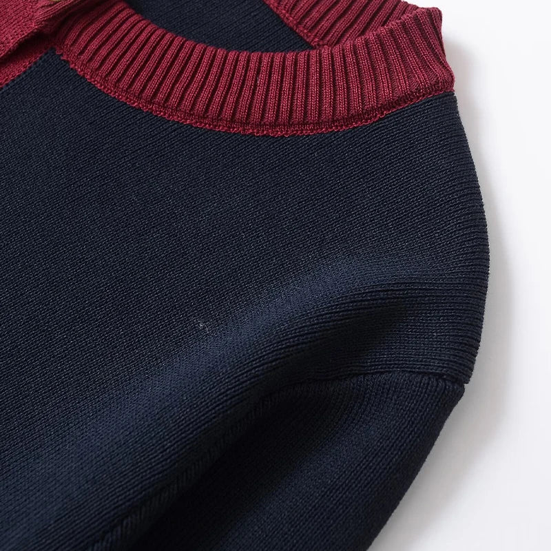 ZATRHMBM Women's Clothing 2024 New Fashion Gold Button Knitted Top Retro Round Neck Long Sleeve Casual Female Sweater