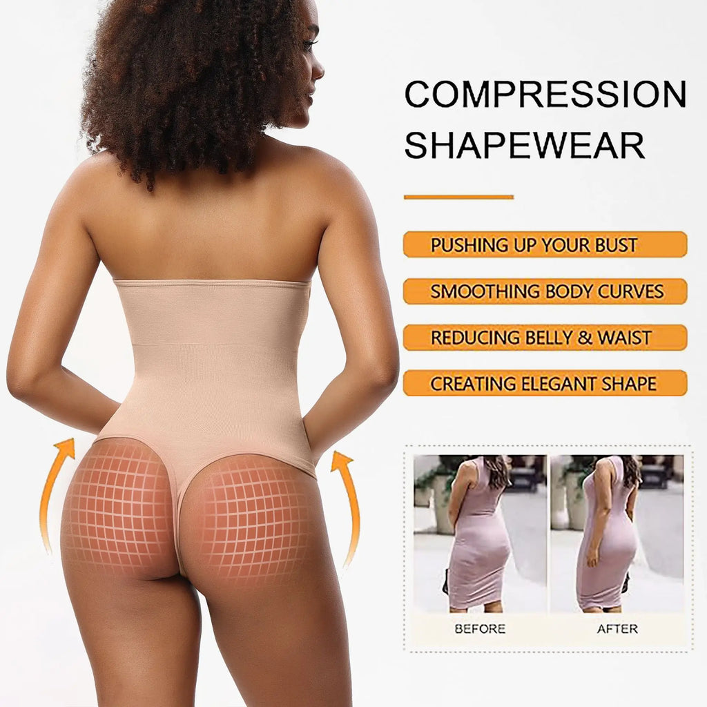 Patented Everyday Firm Control Bodysuit for Women Plus Size Body Shaper Halter Waist Slimming Butt Control Adults Tops Shapewear