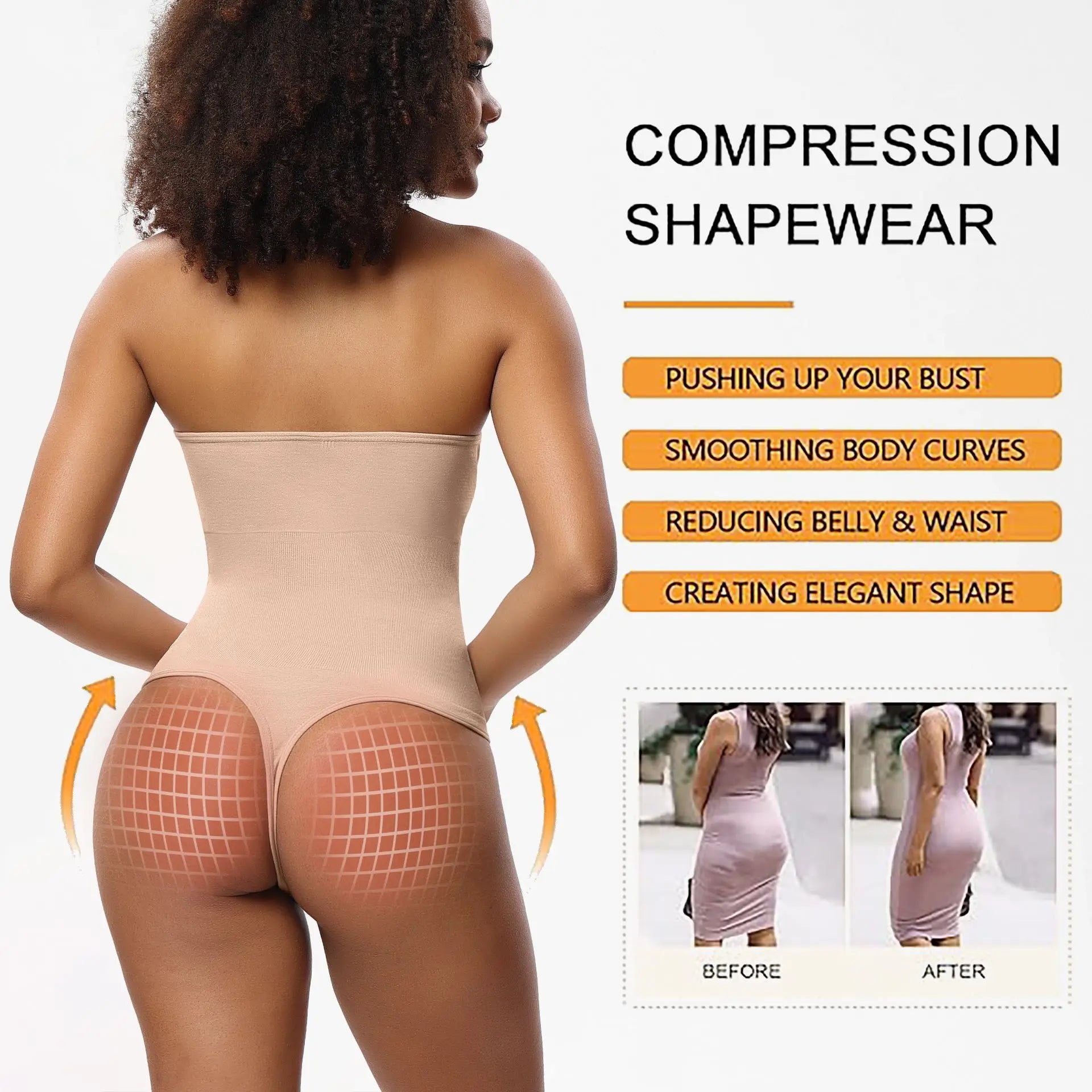Patented Everyday Firm Control Bodysuit for Women Plus Size Body Shaper Halter Waist Slimming Butt Control Adults Tops Shapewear